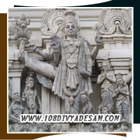 Sri Ulagalantha Perumal Trivikrama standing posture sanctum sanctorum